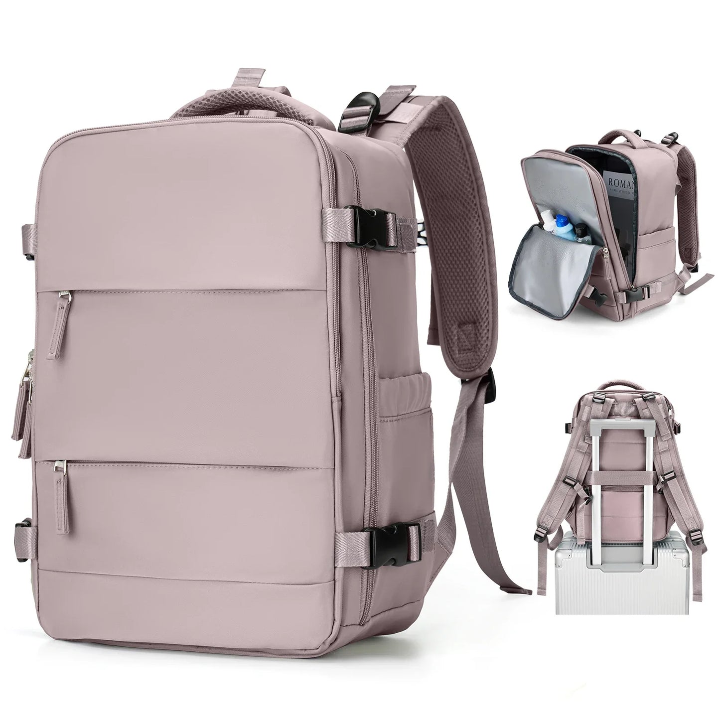 Rugzak als handbagage met handvat bovenop