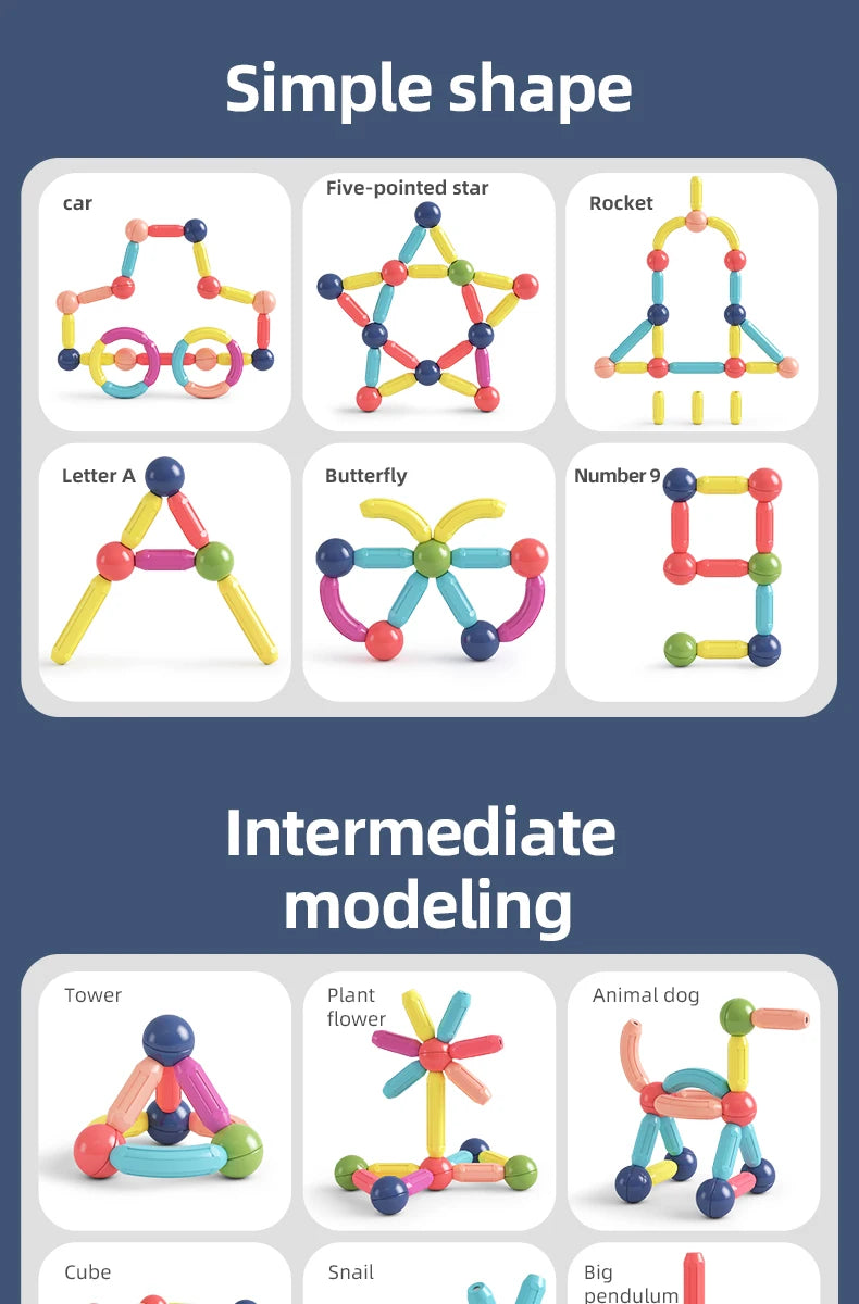 Intertoys magneet set met blokjes – Leren bouwen