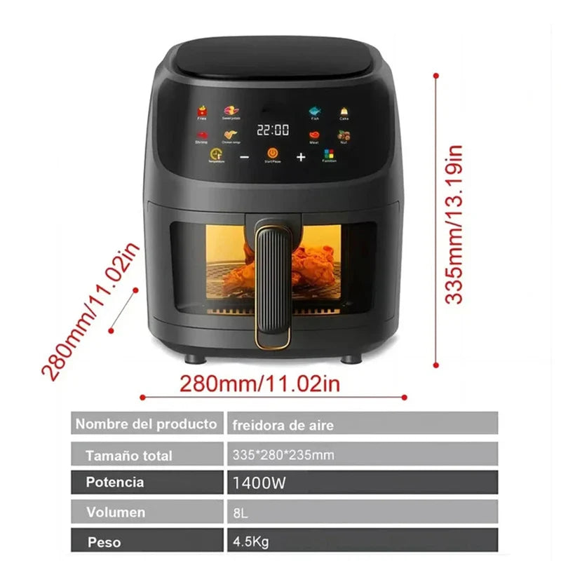 Digitale airfryer XXL – Instellen met één druk