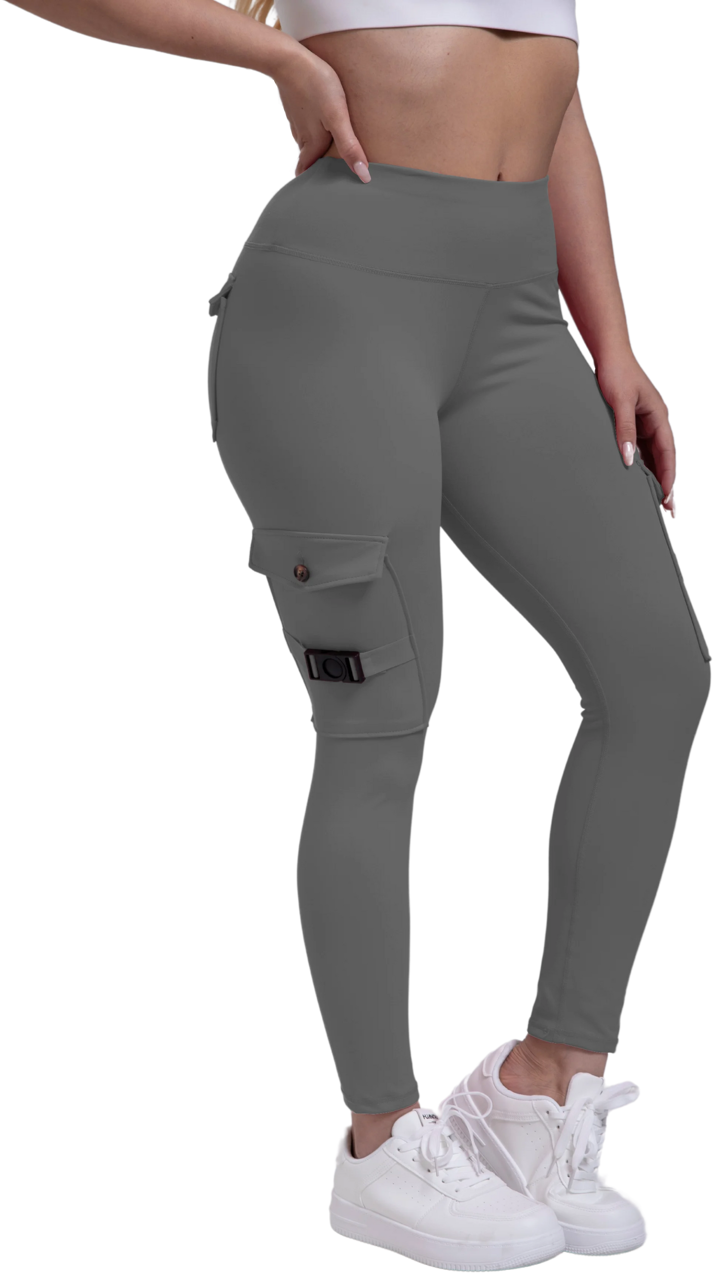 Yoga kleding met lange legging en crop top