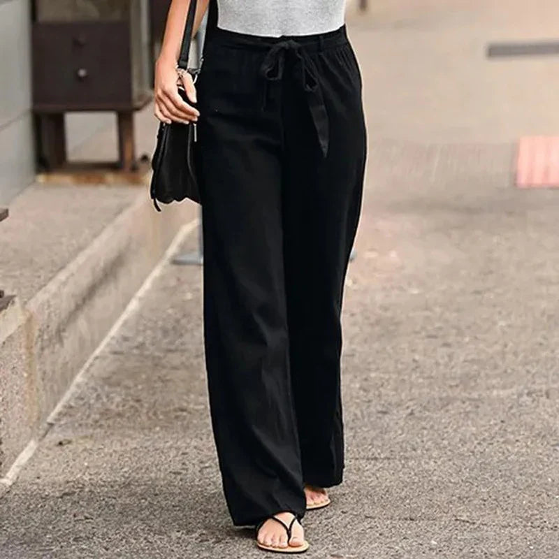 H&M linnen broek dames met split aan de enkel – Trendy detail
