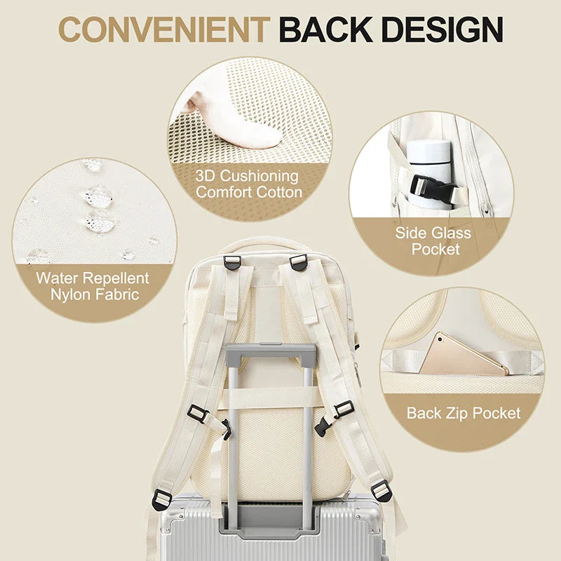 Handbagage rugzak met reflecterende details