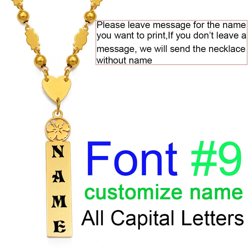 Gepersonaliseerde ketting met naam in sierlijke letters