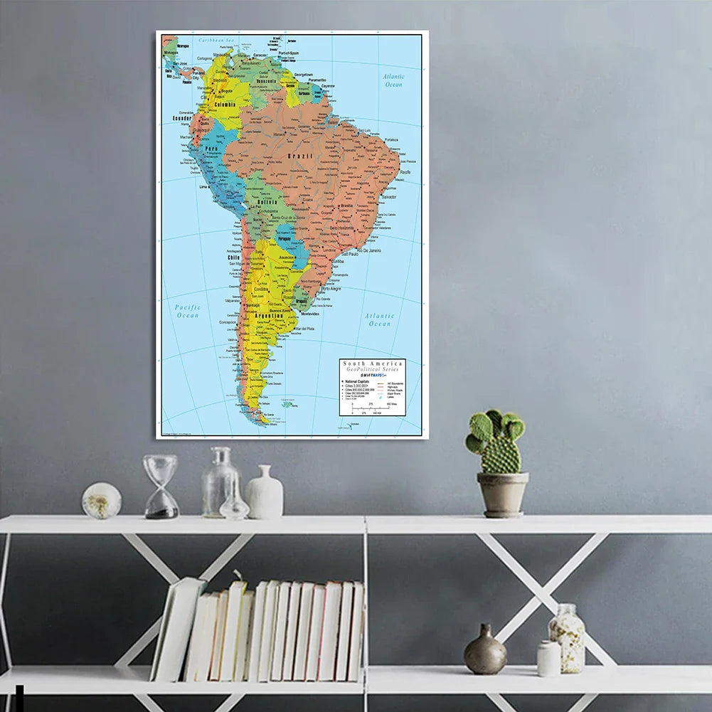 Wereldkaart poster β Makkelijk op te hangen