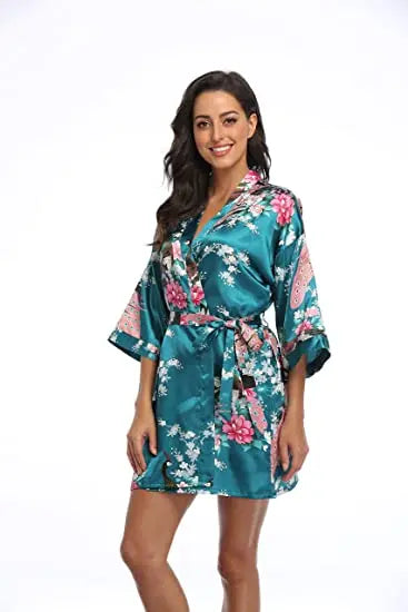 Elegante ochtendjas dames kant – Licht en stijlvol