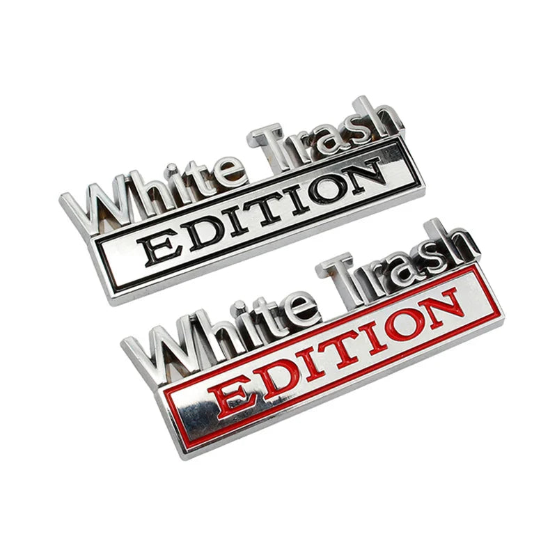 auto stickers - White Trash Edition met opvallende kleurencombinaties