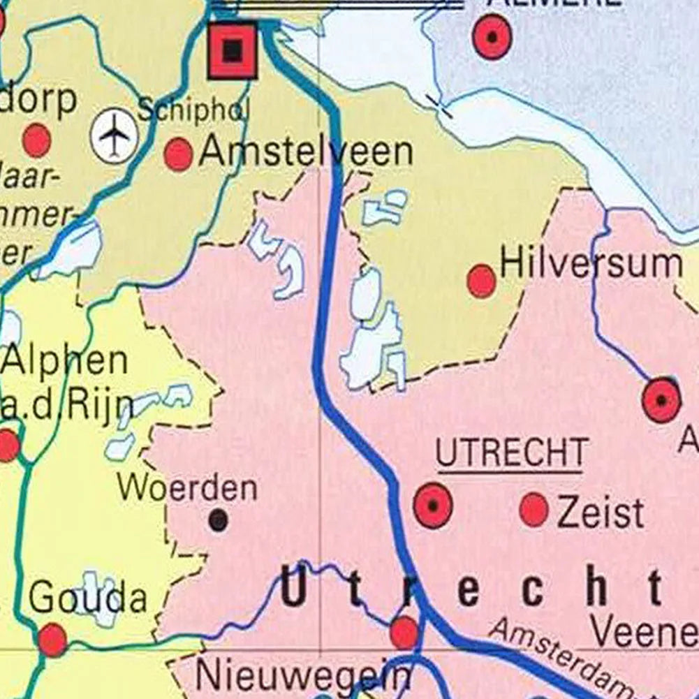 Wanddecoratie wereldkaart in XL formaat