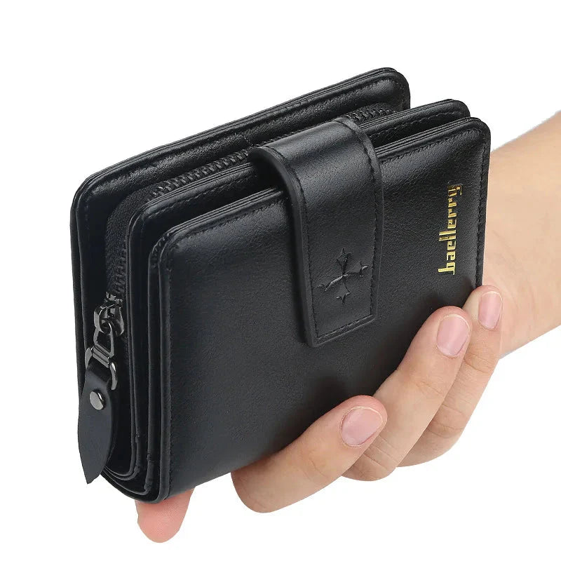 Luxe leren portemonnee heren klein formaat – Premium afwerking