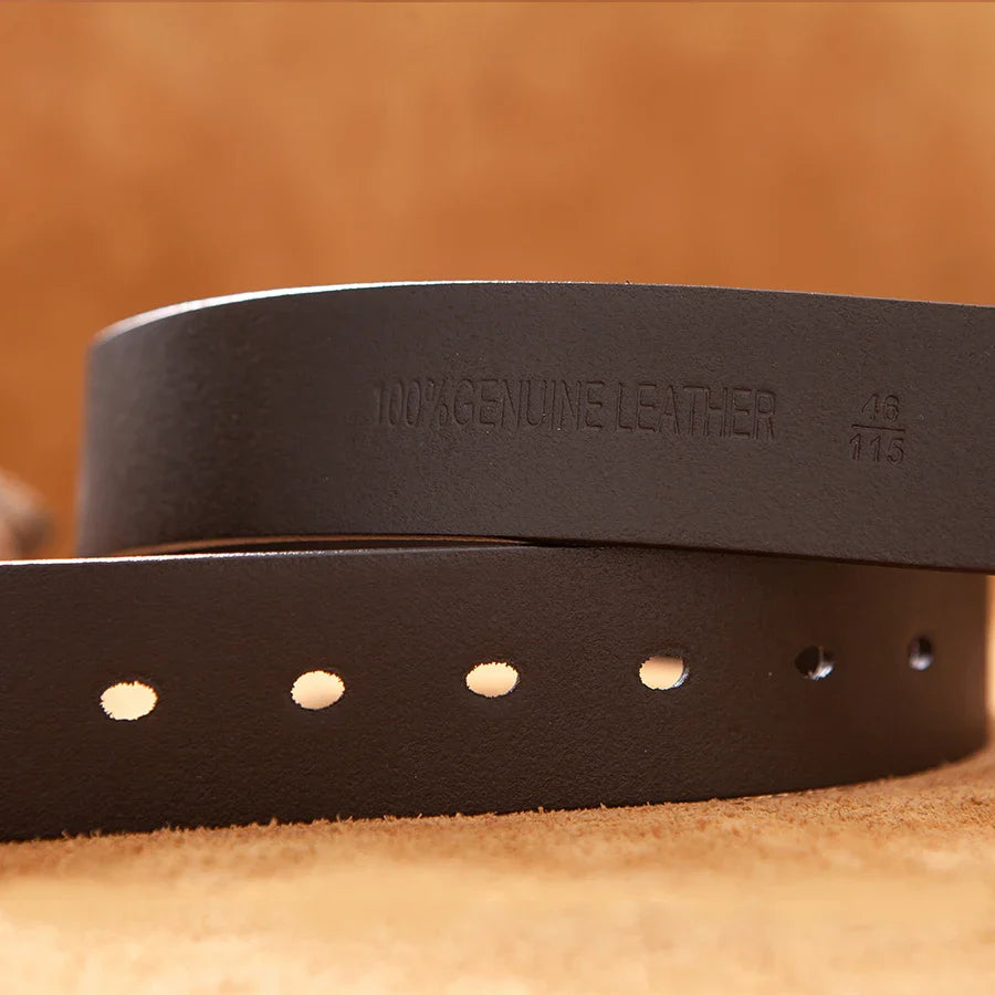 Riem heren met vintage look en zachte vulling