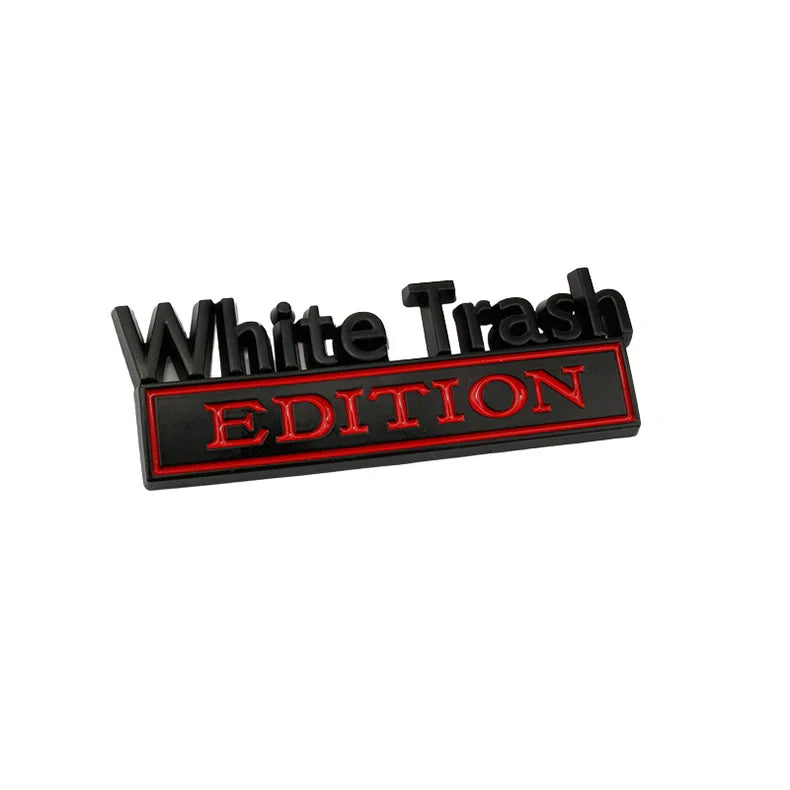 auto stickers - White Trash Edition met opvallende kleurencombinaties