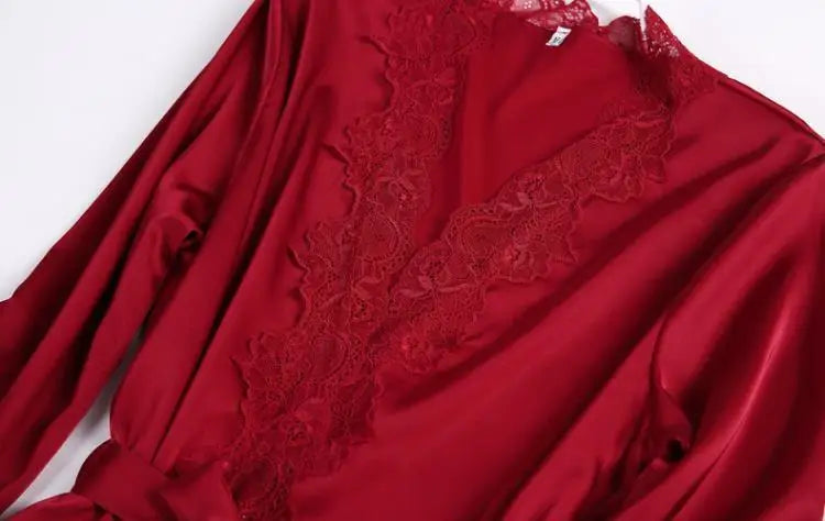 Hunkemöller ochtendjas met kanten afwerking – Elegantie in de ochtend