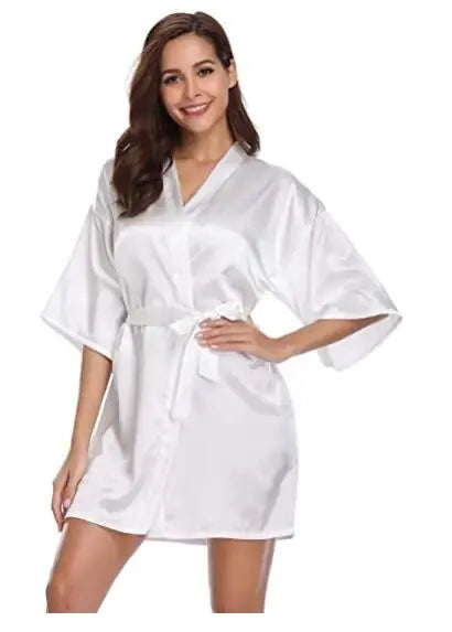 Zomer ochtendjas dames met korte mouwen – Licht en los
