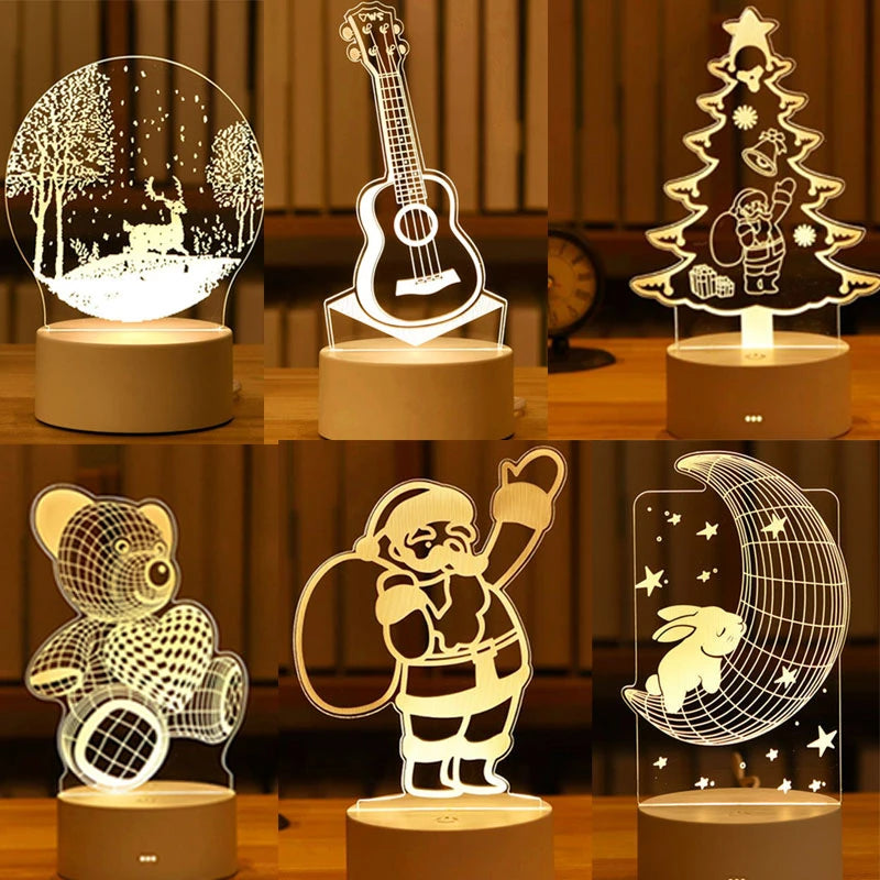 MOLOO-3D-Lamp-LED-Illusie-Bureaulamp-Kerstman-Nachtlampje