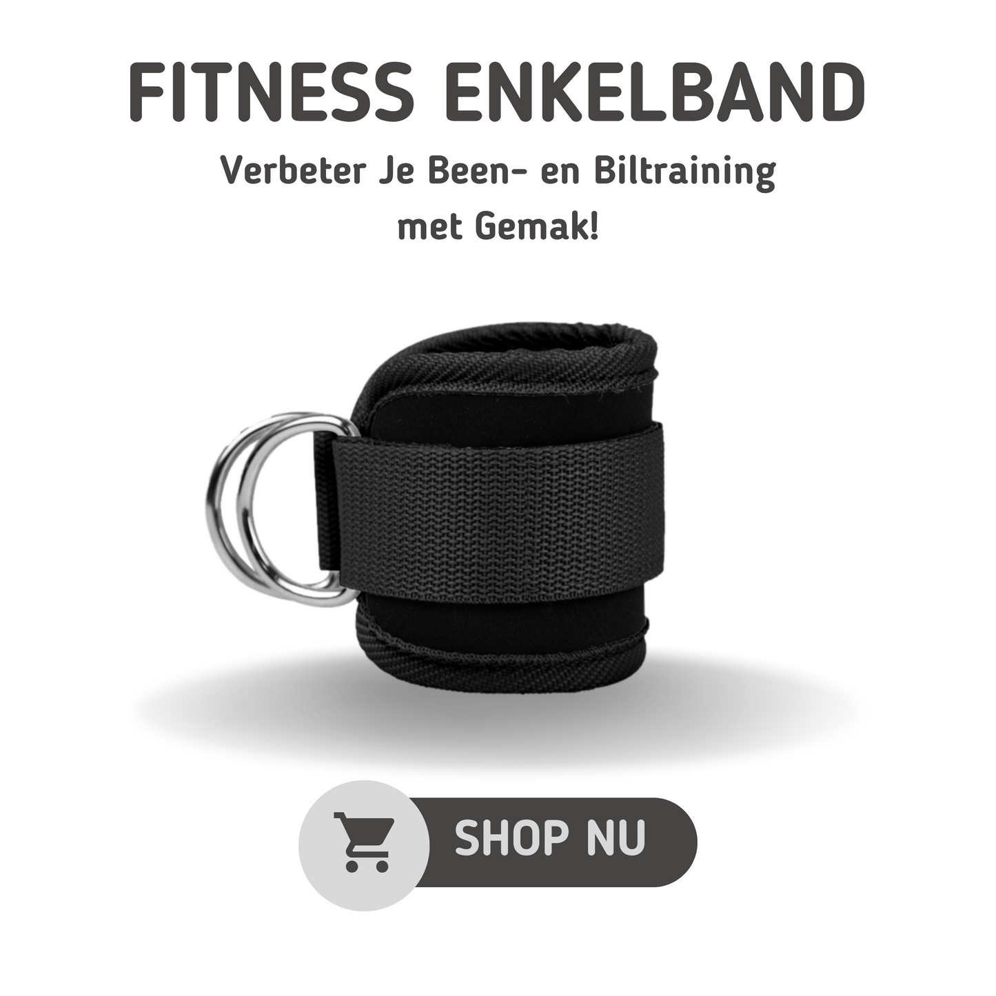 MOLOO-Ankle-Strap-Zwart-Fitness-Enkel-strap-Enkelband-Kickbacks-Ankle-Cuff-Strap