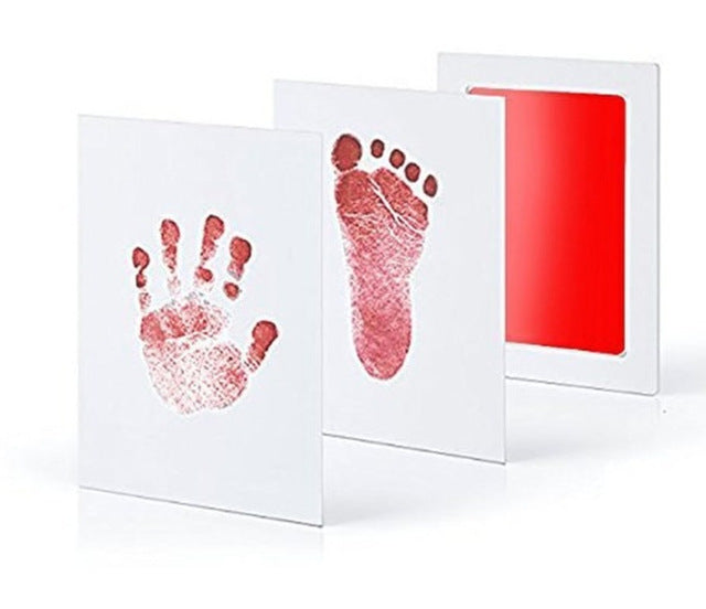 MOLOO-Baby-handafdruk-en-voetafdruk-Fotolijstje-Rood-Kraamcadeau