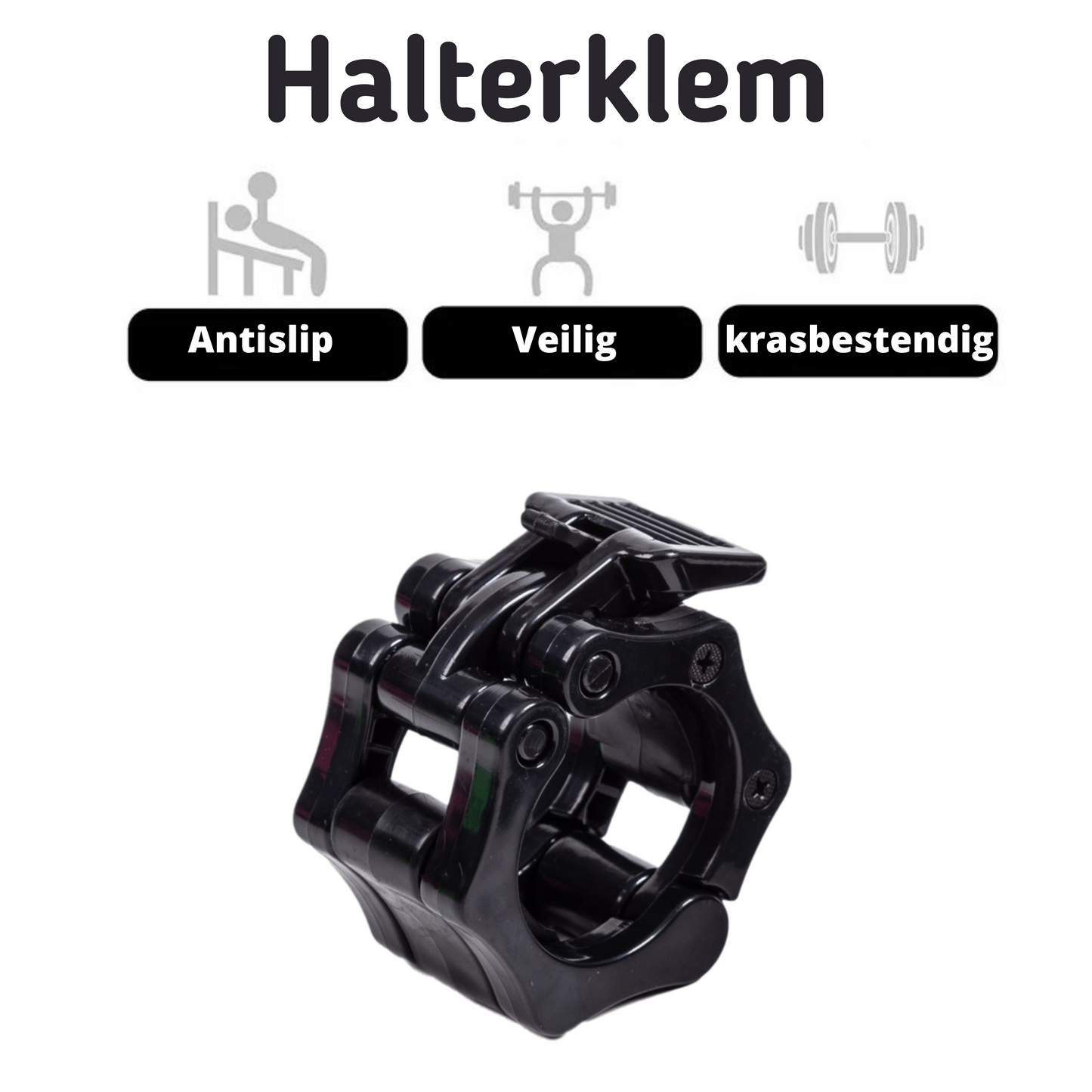 MOLOO-Barbell-Clips-Zwart-Haltersluiting-Halterklem-Barbell-Lock-Halter-Clips-50mm
