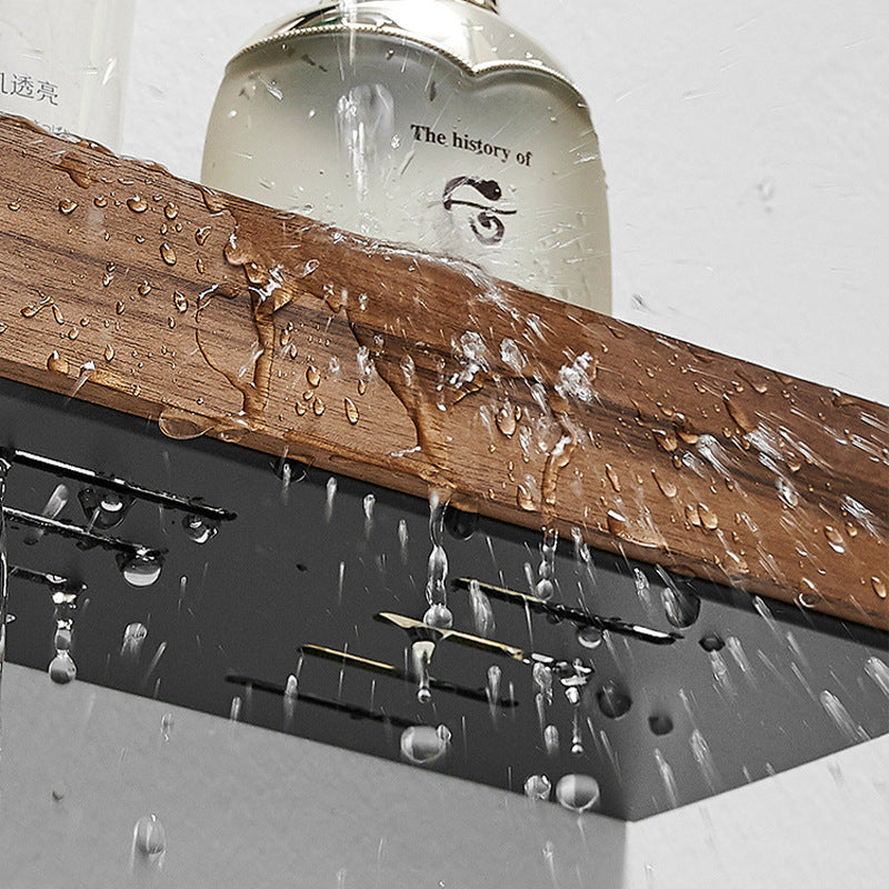 MOLOO-Doucherek-Hout-Zonder-Boren-20cm-Zwart-Doucherekje-Wand