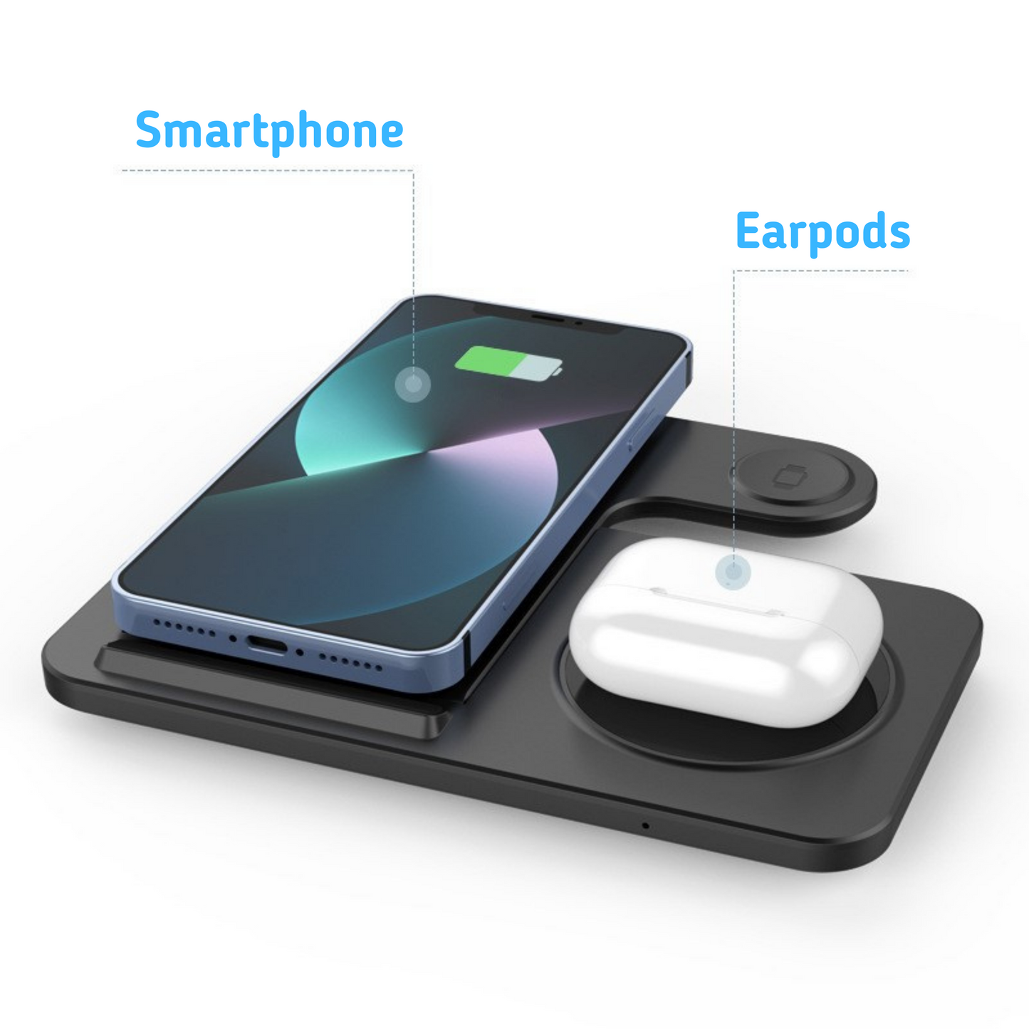 MOLOO-Draadloze-Oplader-3-in-1-Zwart-Snellader-Qi-Oplaadstation-Wireless-Charger