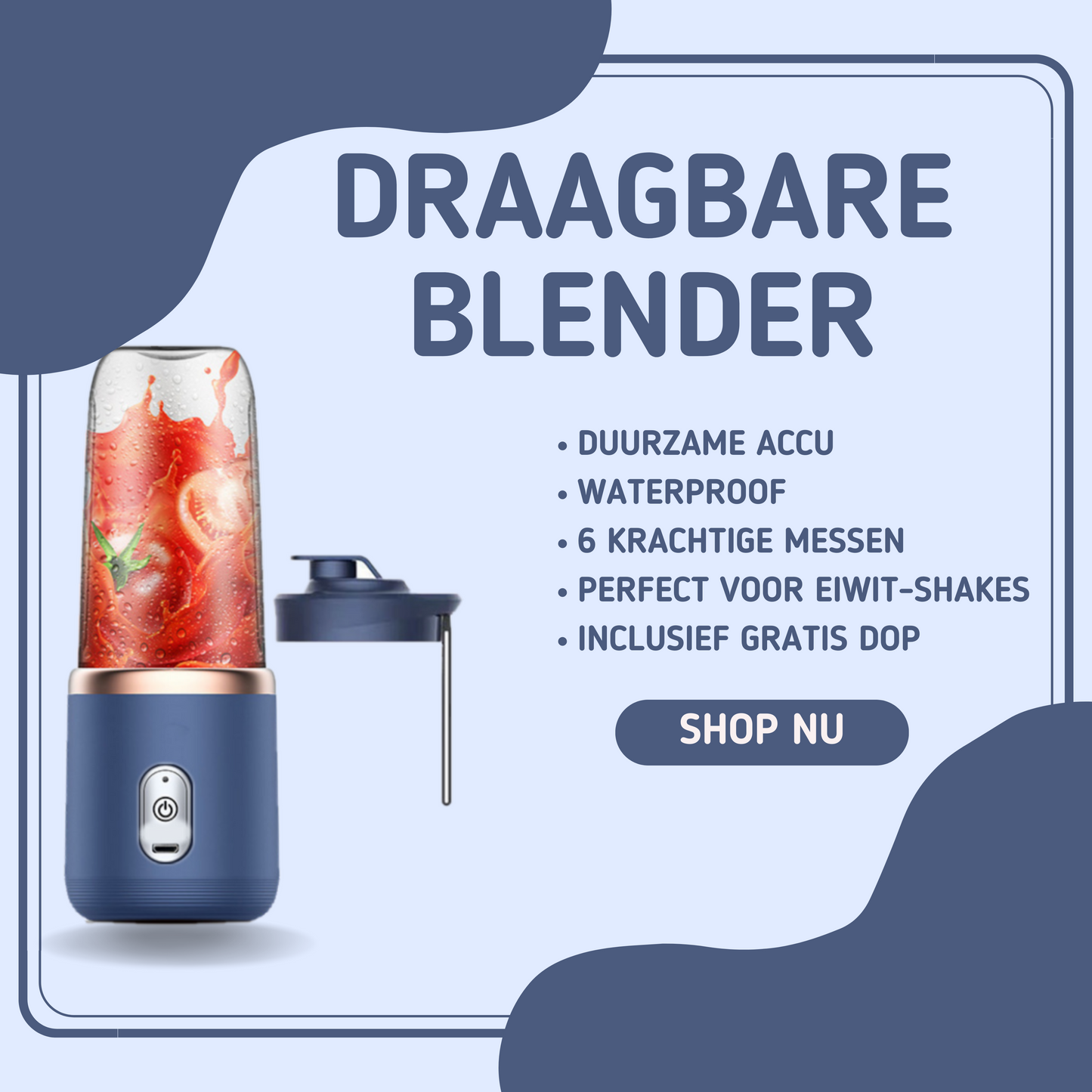MOLOO-Draagbare-Blender-Blauw-Draadloos-Oplaadbare-Blender-400ml-Fruitmixer