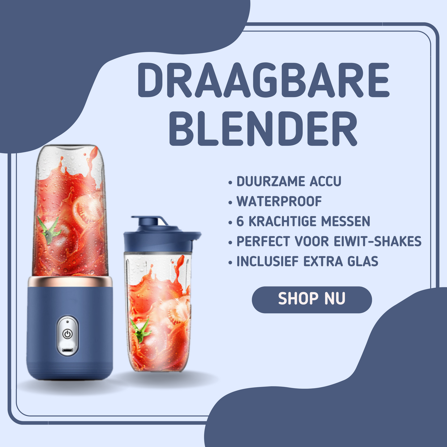 MOLOO-Draagbare-Blender-Blauw-Met-Beker-Draadloos-Oplaadbare-Blender