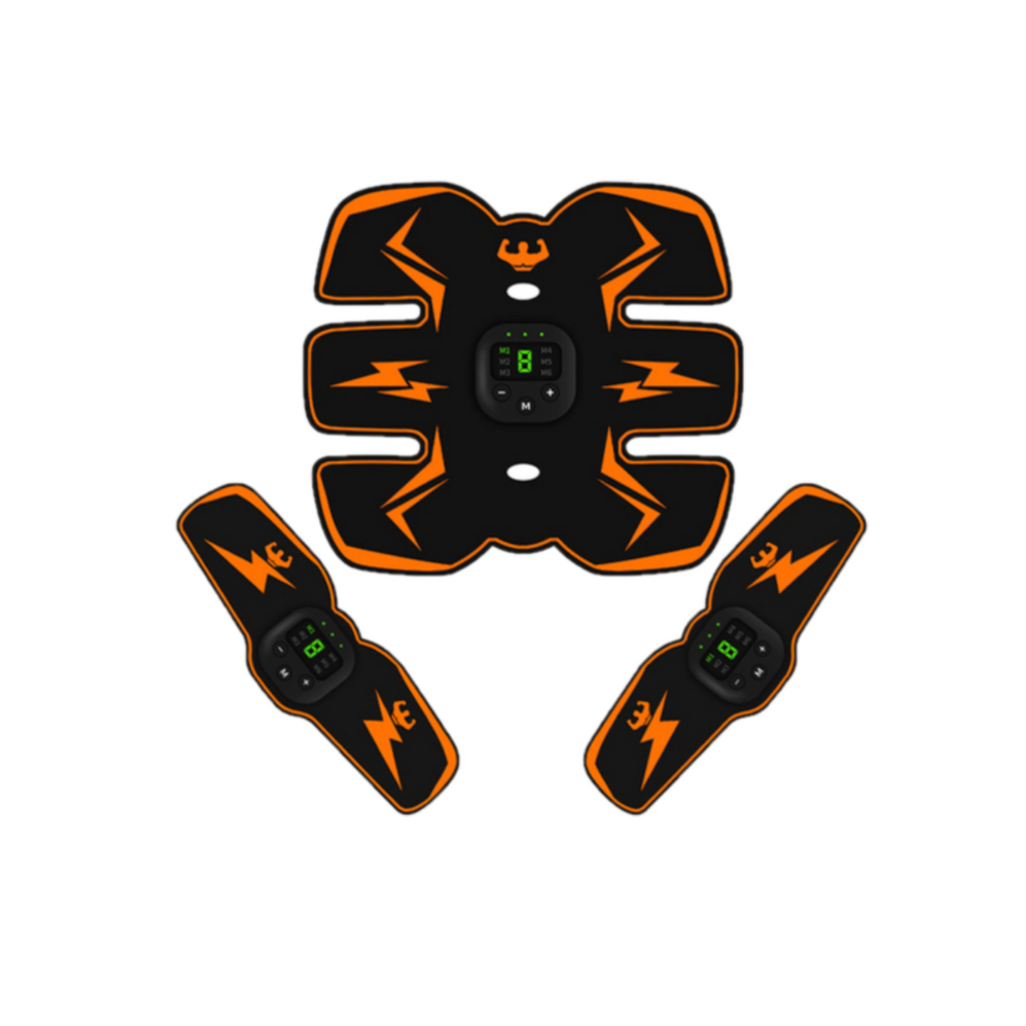 MOLOO-Elektrische-Buikspieren-Trainer-Set-Oranje-Sixpack-Buiktrainer