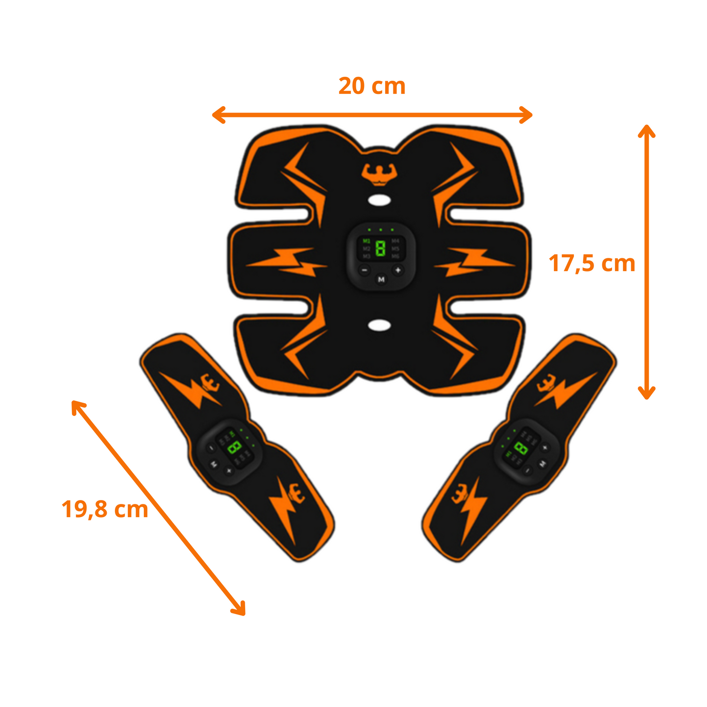 MOLOO-Elektrische-Buikspieren-Trainer-Set-Oranje-Sixpack-Buiktrainer