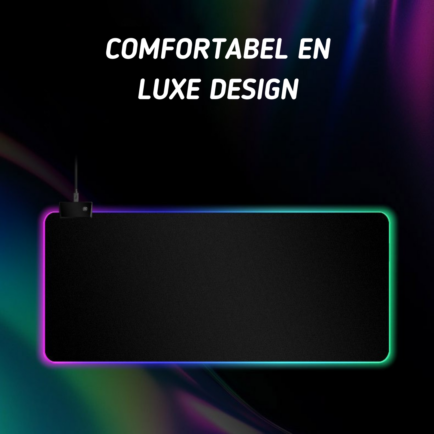 Gaming Muismat RGB LED Bureau Onderlegger 30x80cm Anti-slip