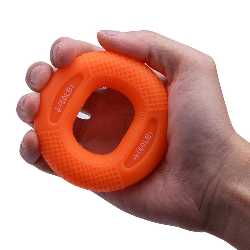 MOLOO-Handtrainer-Handgreep-Oranje-Onderarm-Trainer-Siliconen-Ring-Spiertraining