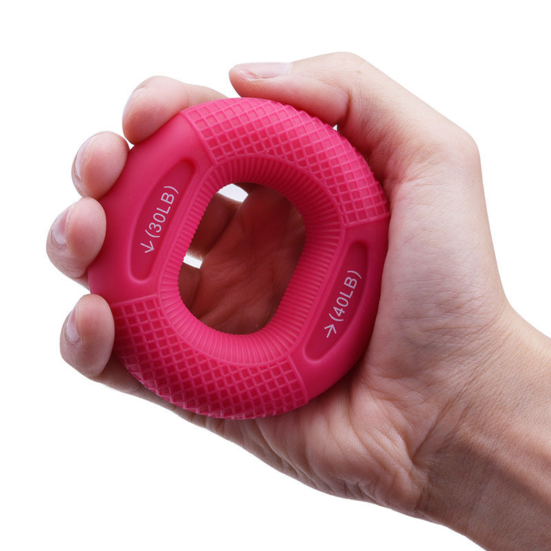 MOLOO-Handtrainer-Handgreep-Roze-Onderarm-Trainer-Siliconen-Ring-Spiertraining