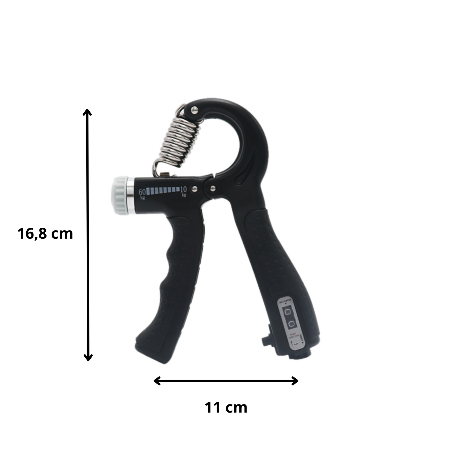 MOLOO-Handtrainer-Zwart-Met-Teller-Handknijper-Armtrainer-Grip