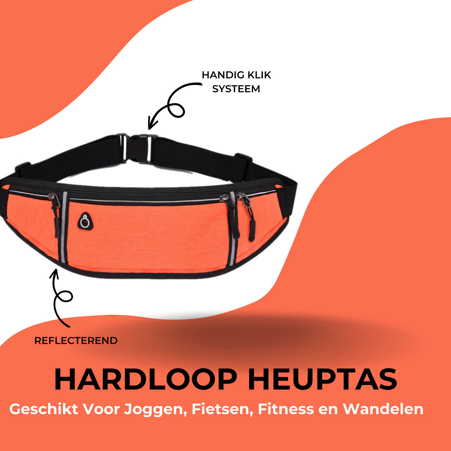 MOLOO-Hardloop-Heupband-Voor-Joggen-Oranje-Gym-Telefoonhouder-Sport-Heuptas