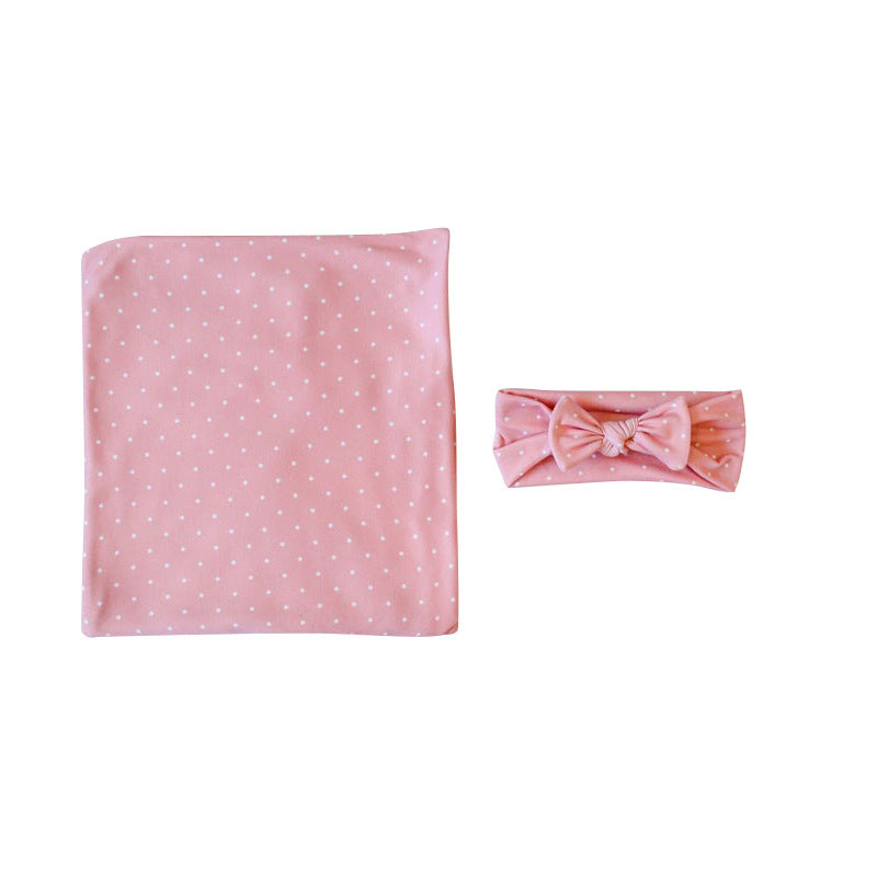 MOLOO-Inbakerdoek-met-Hoofdband-Roze-Wikkeldeken-Baby-Slaapdoek