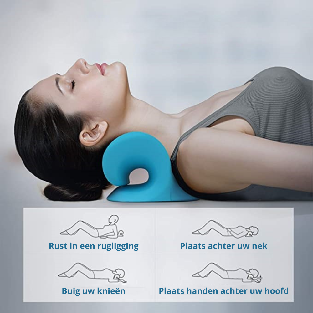 MOLOO-Nekstretcher-Donker-Blauw-Massagekussen-Nekmassage-Kussen-Nekpijn-en-Rugklacht