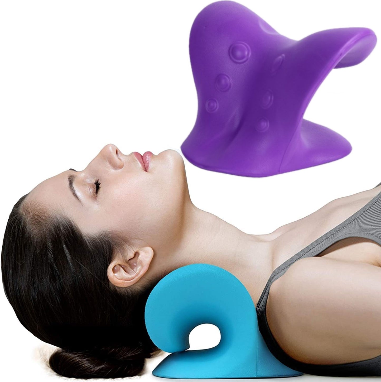 MOLOO-Nekstretcher-Paars-Massagekussen-Nekmassage-Kussen-Nekpijn-en-Rugklacht