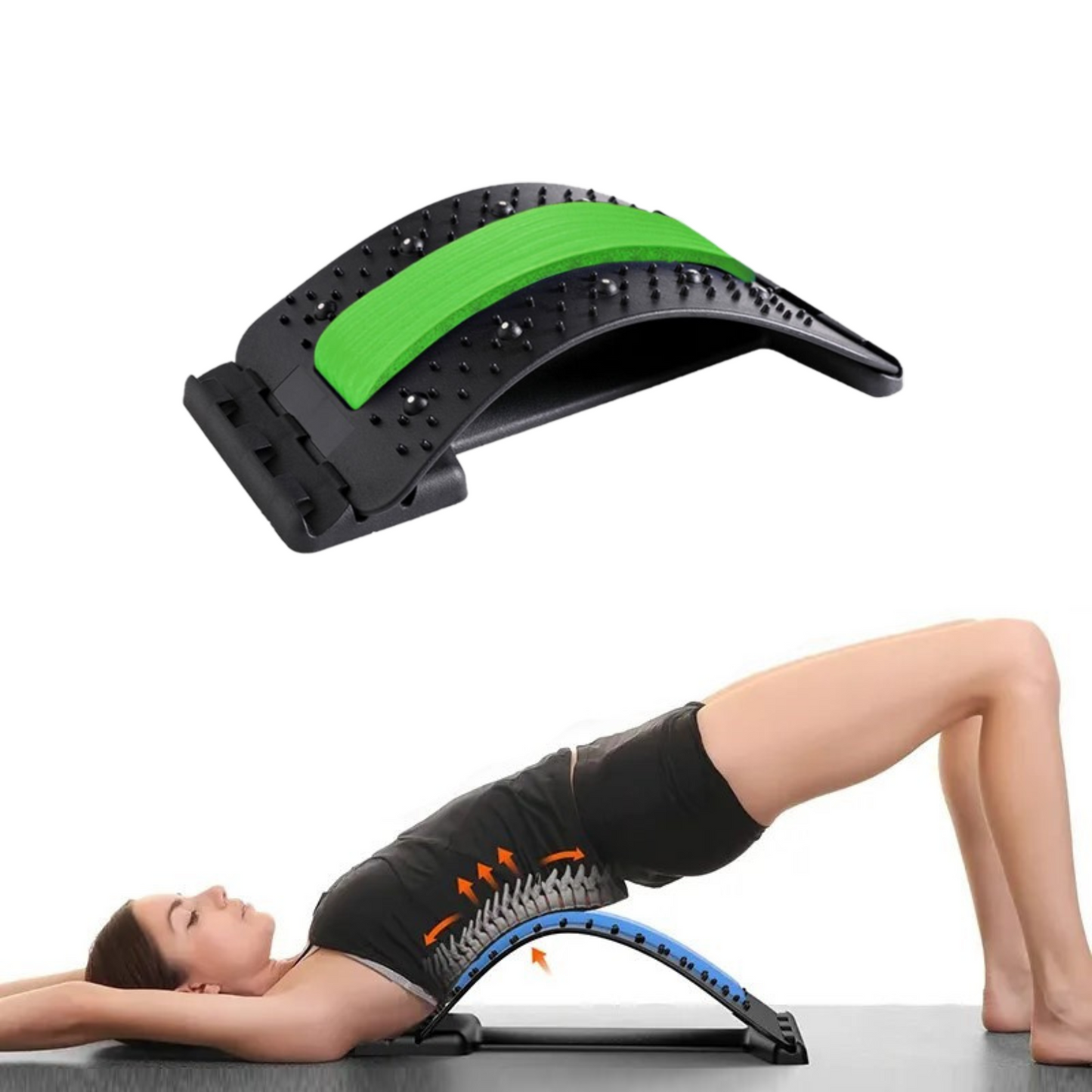 MOLOO-Rugstretcher-Groen-Backstretcher-Rugmat-Accupuntuur