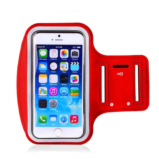 MOLOO-Universele-Smartphone-Armband-Rood-Hardloopband-Sportarmbanden-Reflecteren