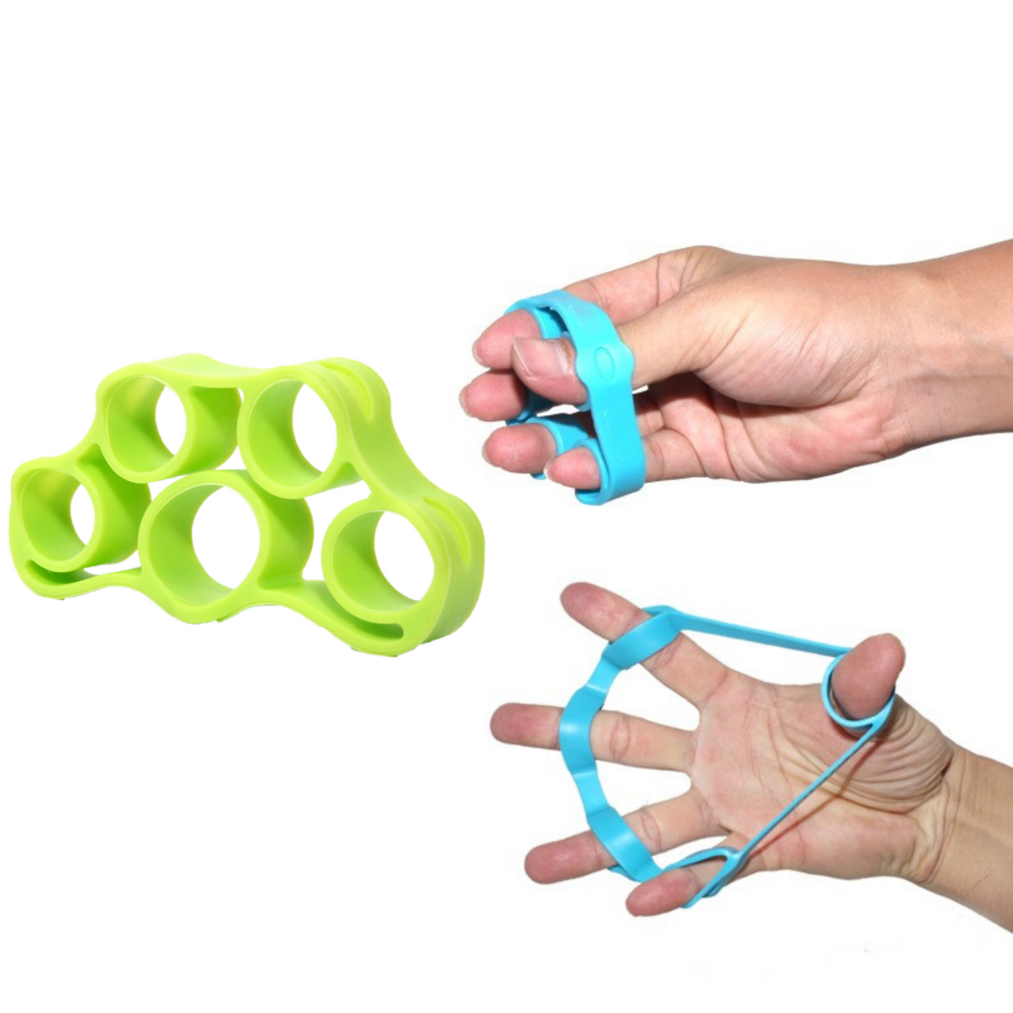 MOLOO Vingerelastieken Groen Vingertrainer Finger trainer Handrevalidatie Griptrainer Arm Hand Stretcher