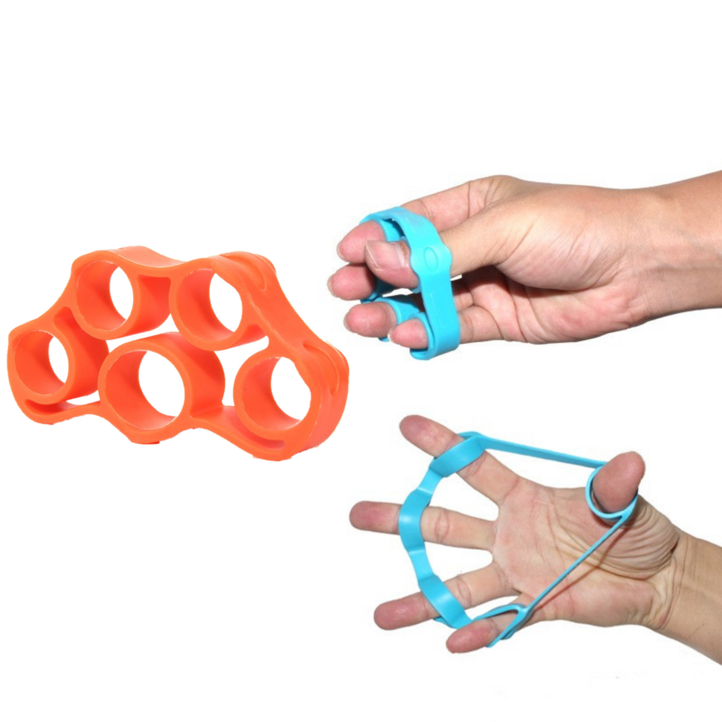 MOLOO Vingerelastieken Oranje Vingertrainer Finger trainer Handrevalidatie Griptrainer Arm Hand Stretcher
