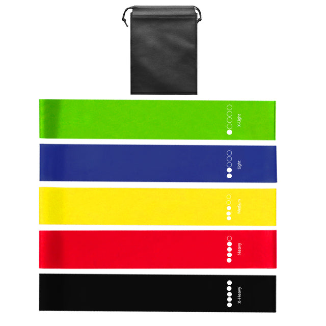 MOLOO-Weerstandsbanden-Mix-Resistance-Band-Set-van-5-Bootybands-Fitness-Elastiek