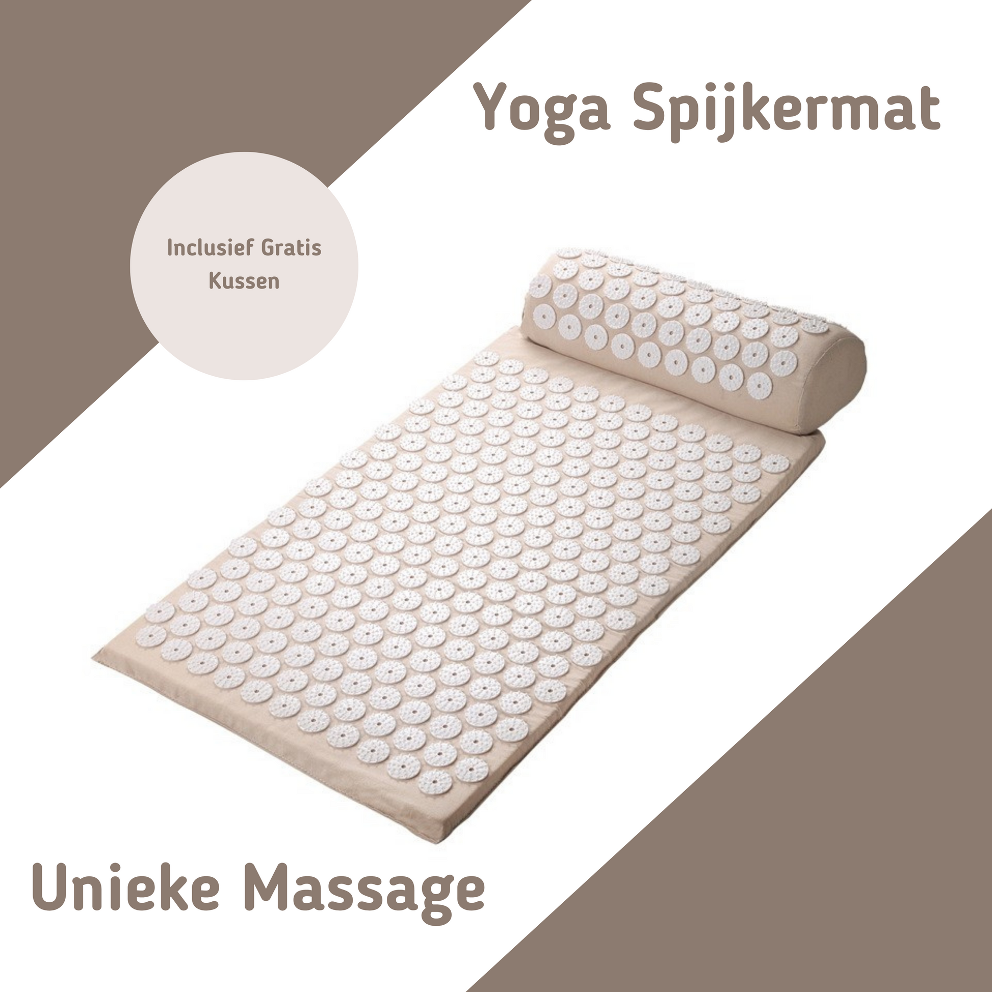 MOLOO-Yoga-Spijkermat-Met-Kussen-Grijs-Acupressuur-Mat-Meditatie-Spijkerbed-Massage