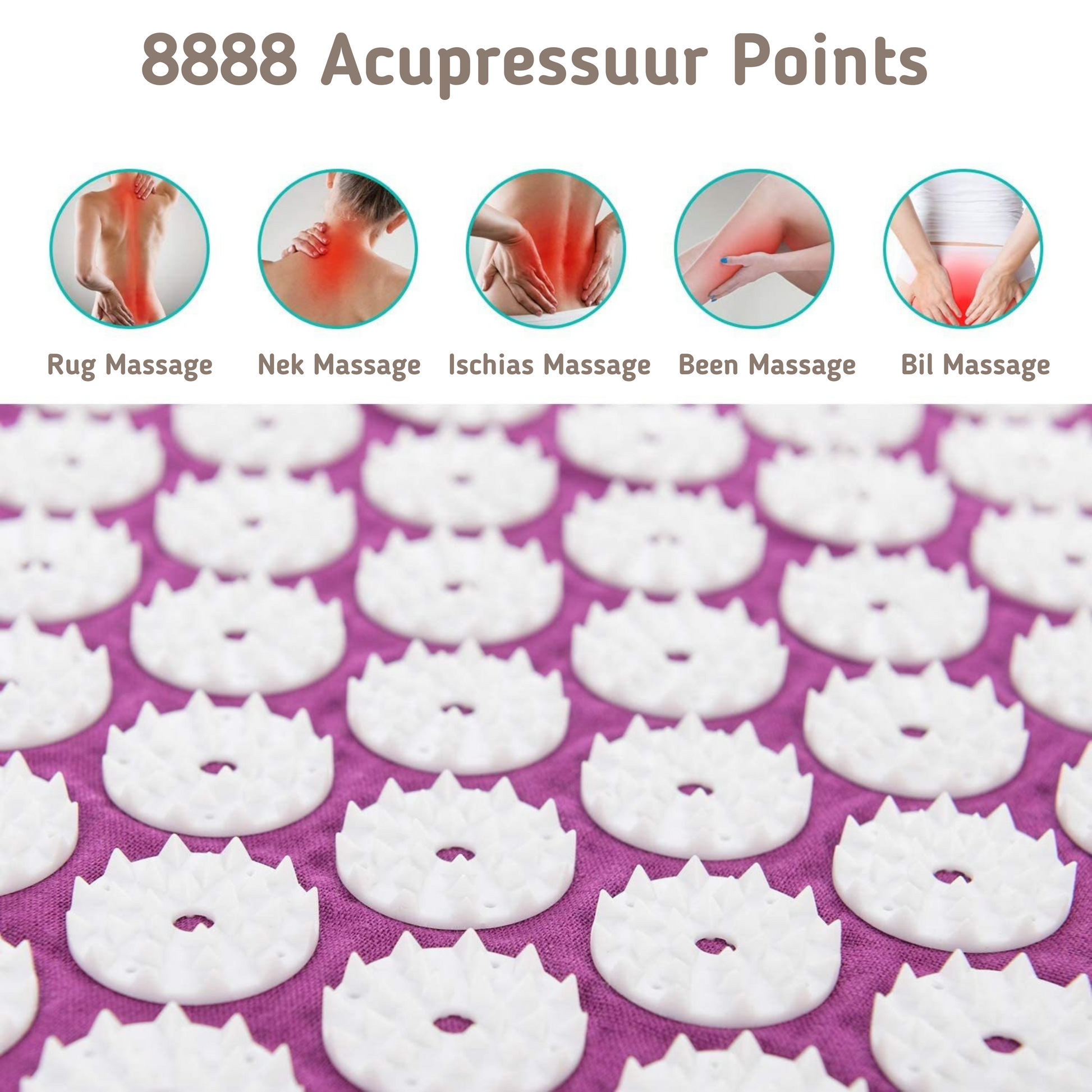 MOLOO-Yoga-Spijkermat-Met-Kussen-Grijs-Acupressuur-Mat-Meditatie-Spijkerbed-Massage