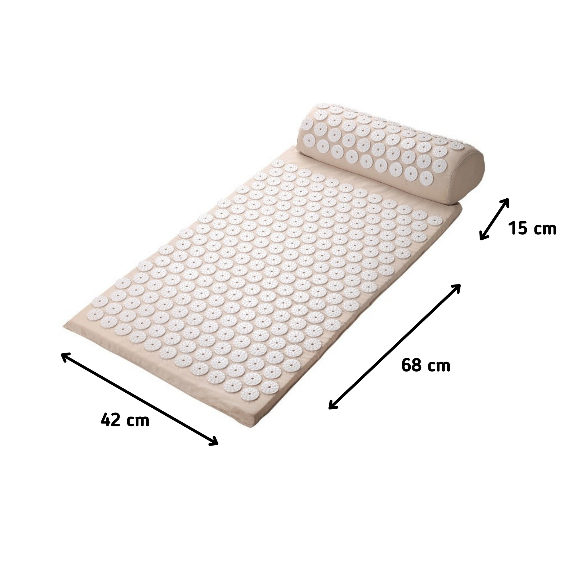 MOLOO-Yoga-Spijkermat-Met-Kussen-Grijs-Acupressuur-Mat-Meditatie-Spijkerbed-Massage