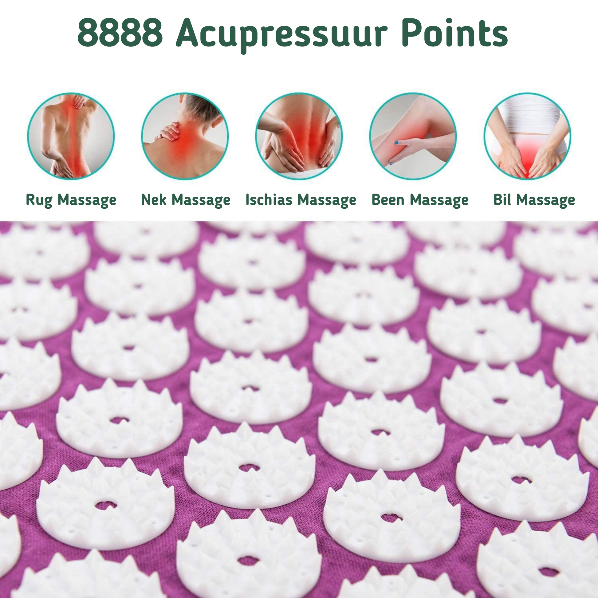 MOLOO-Yoga-Spijkermat-Met-Kussen-Groen-Acupressuur-Mat-Meditatie-Spijkerbed-Massage