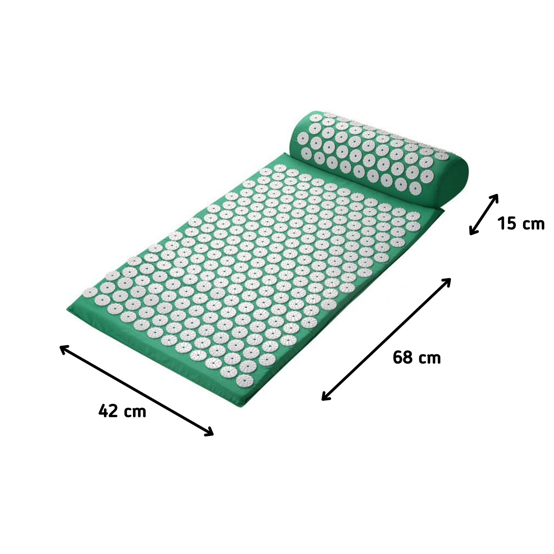 MOLOO-Yoga-Spijkermat-Met-Kussen-Groen-Acupressuur-Mat-Meditatie-Spijkerbed-Massage