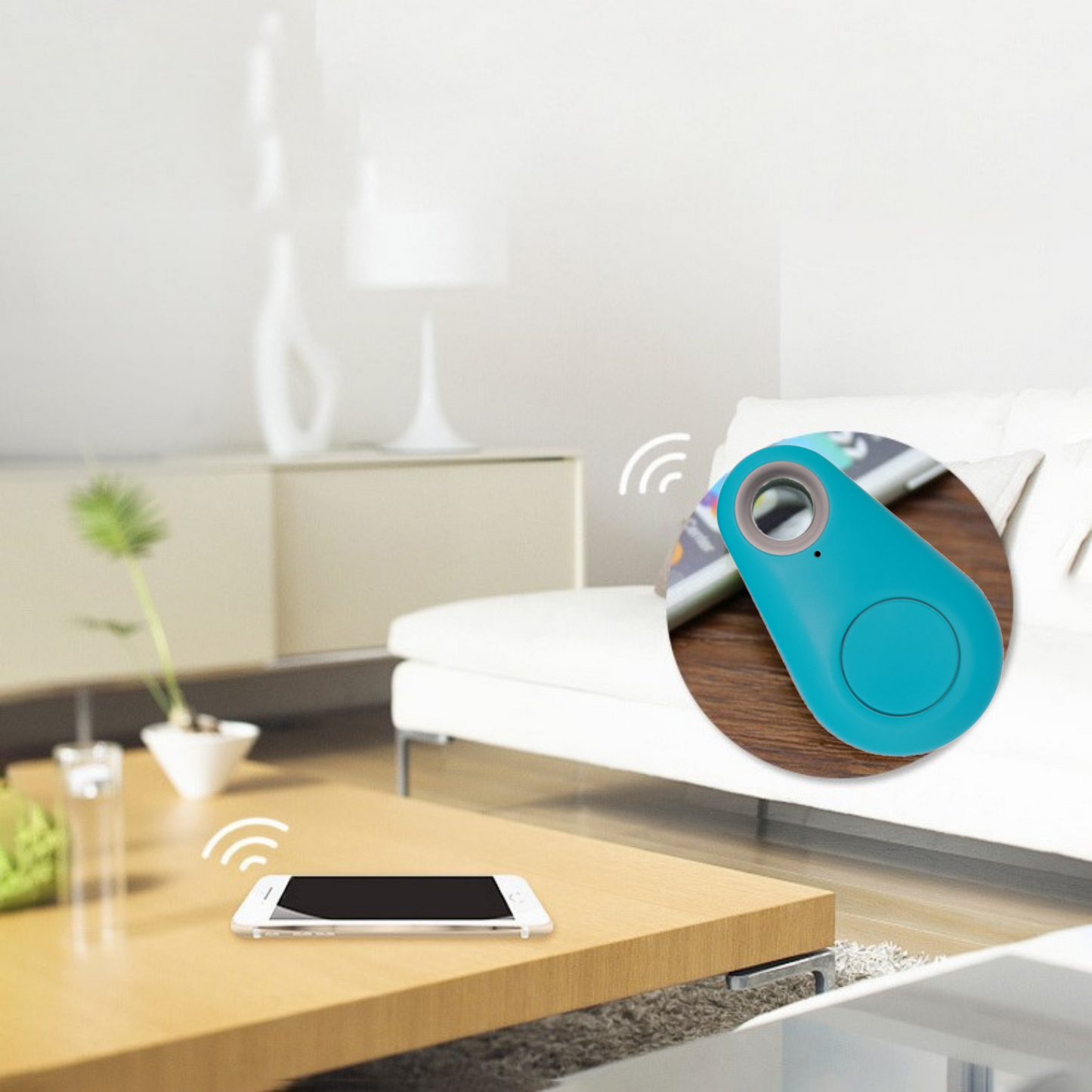 iTag Key Finder Blauw GPS Tracker GPS Bagage Tracker Koffer