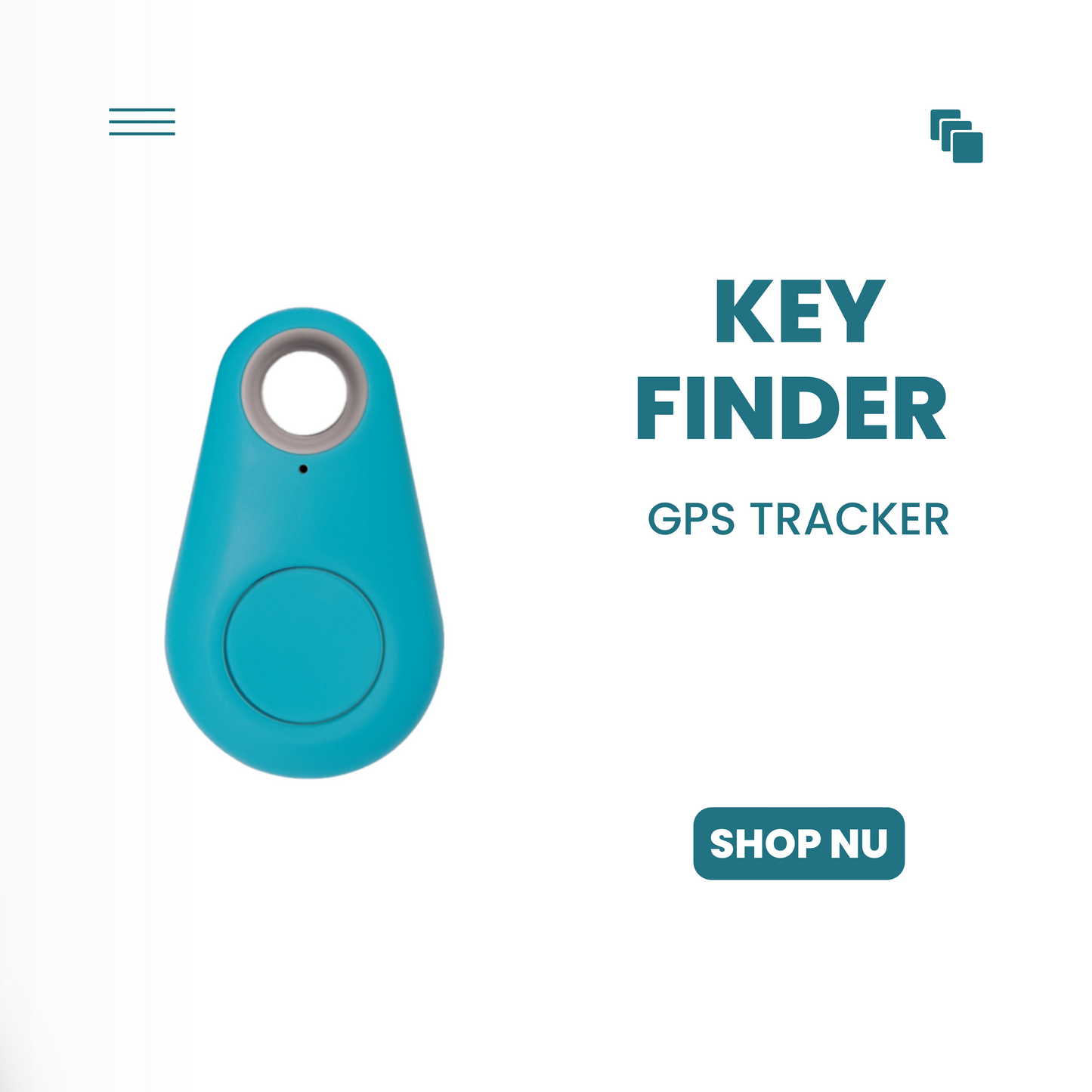 iTag Key Finder Blauw GPS Tracker GPS Bagage Tracker Koffer