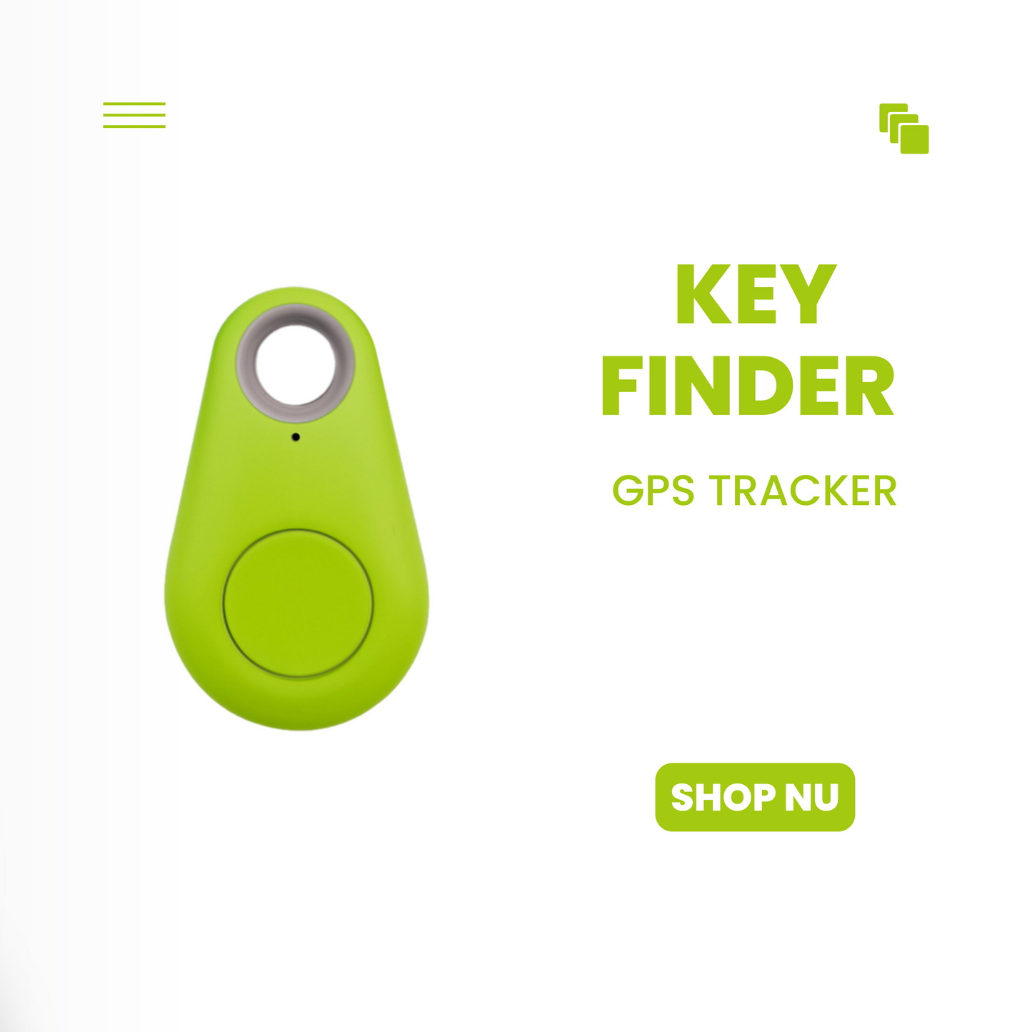 MOLOO-iTag-Key-Finder-Groen-GPS-Tracker-Hond-GPS-Sleutelhanger-Bagage-Tracker