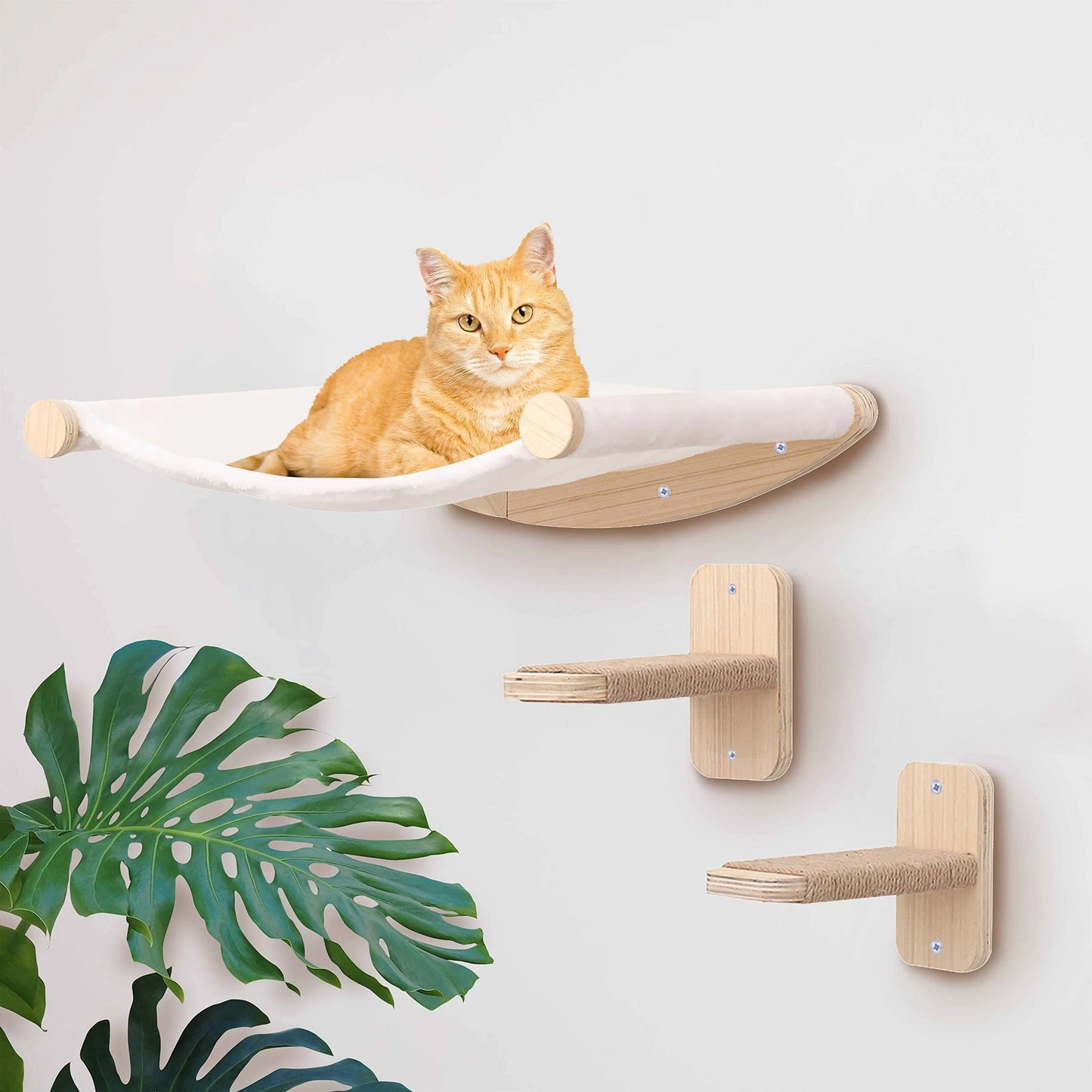 Kattenpaal met ingebouwd mandje – Slaap- en speelplek in één