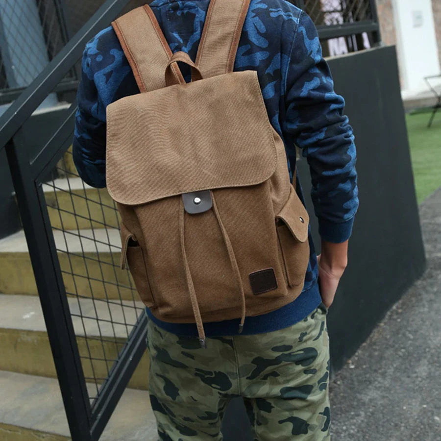 Handbagage rugzak met robuuste ritsen