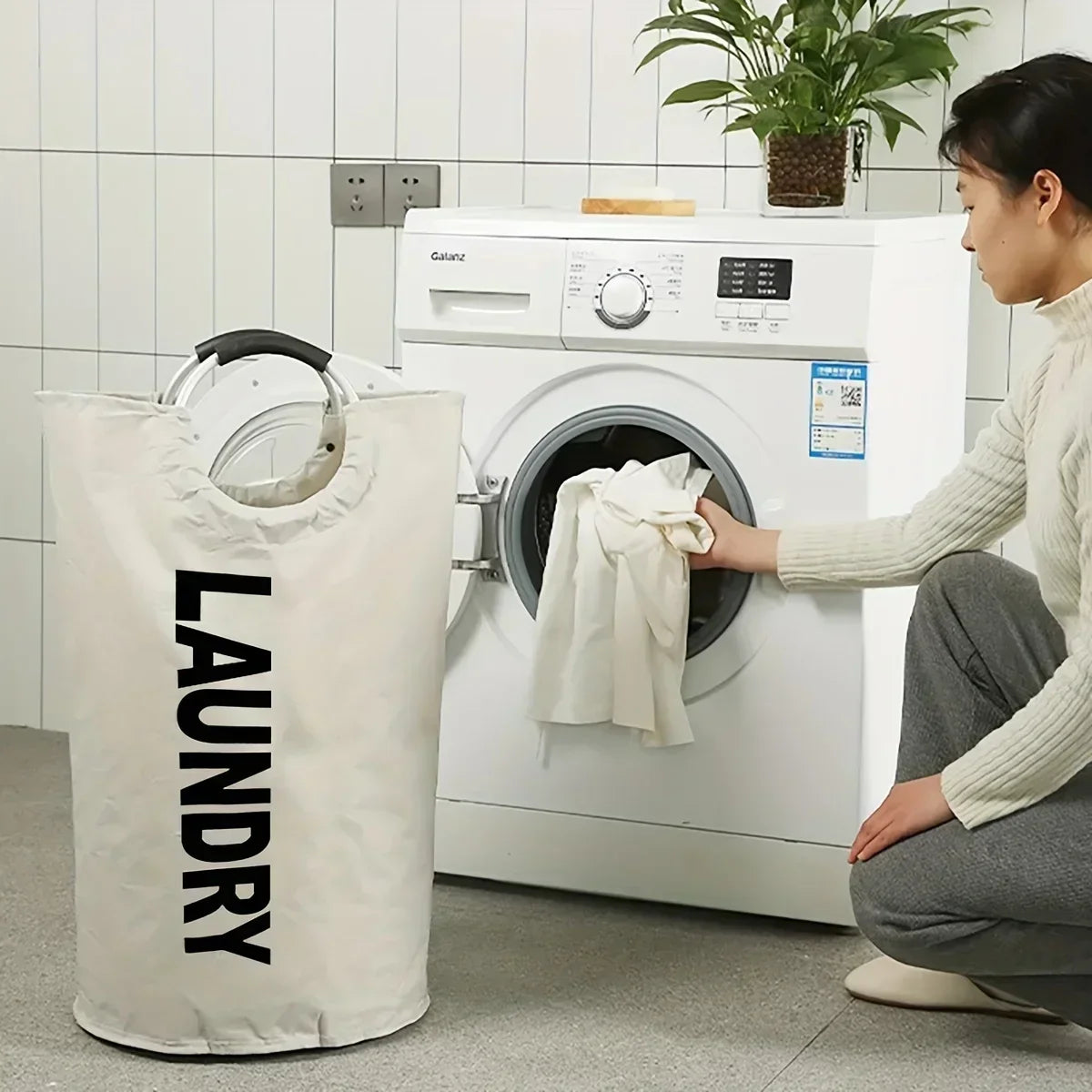 IKEA mand voor wasgoed met textiel coating